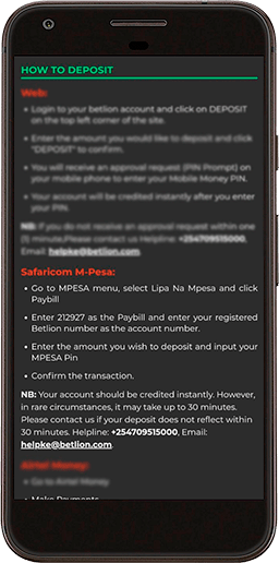  betlion deposit via mpesa