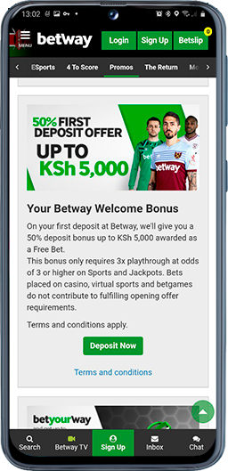  betway mobile first deposit bonus
