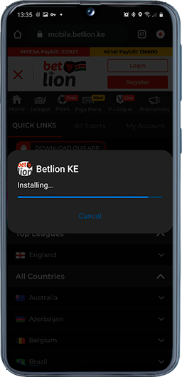  betlion app installing