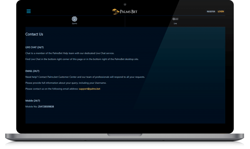  palmsbet support